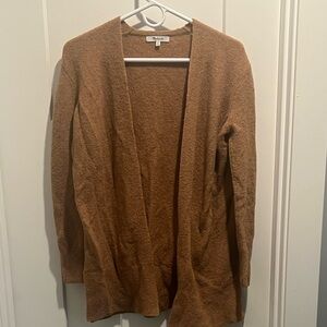 Madewell XS merino wool/alpaca/nylon Brown Open Front Cardigan Sweater